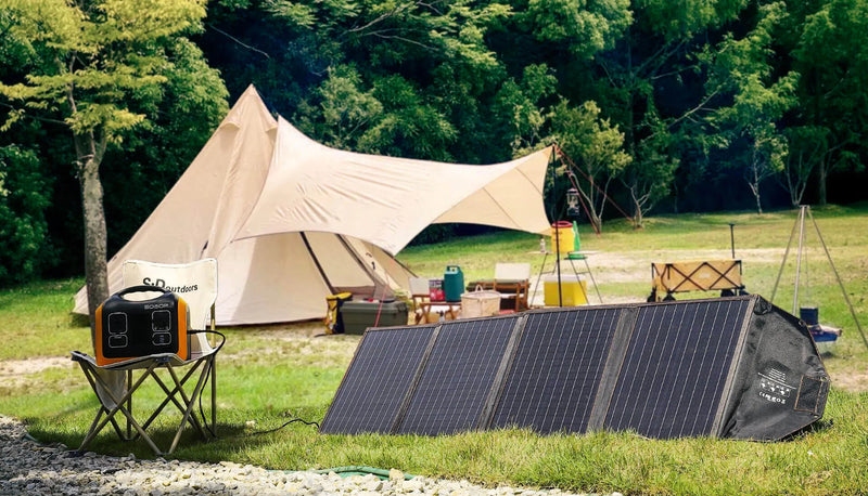 solarmodul zelt Sonnenenergie, Tragbares Solarpanel 100W für Powerstation